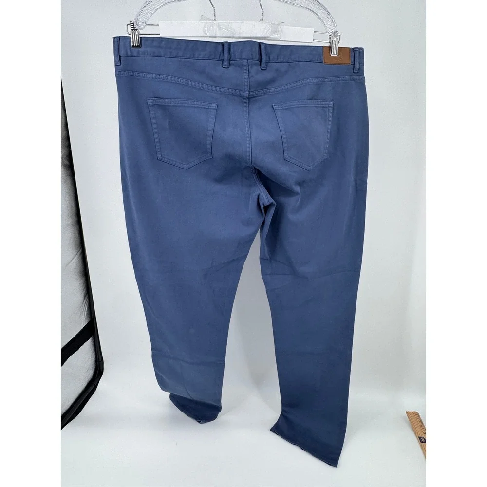 Peter Millar Ultimate Sateen Five Pocket Pants‎ Mens 42x34 Blue Stretch Golf